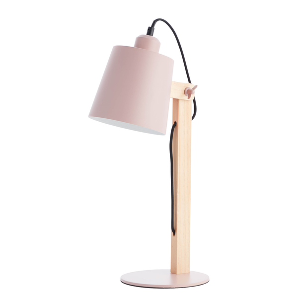Tischleuchte Swivel - Eisen - 1-flammig - Hellrosa