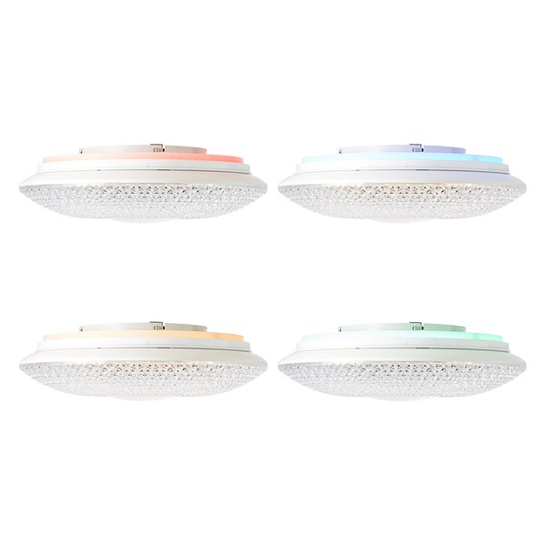 LED-Deckenleuchte Lucian - Acrylglas / Stahl - 1-flammig