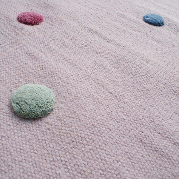 Kinderteppich Colordots - Wolle - Mauve - 160 x 230 cm