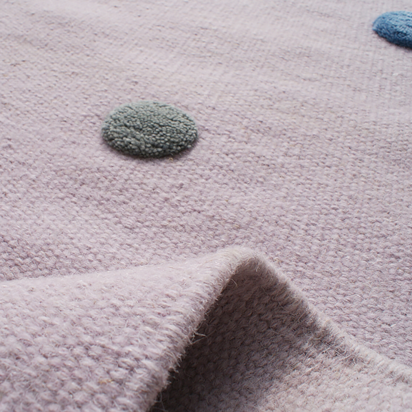 Kinderteppich Colordots - Wolle - Mauve - 160 x 230 cm