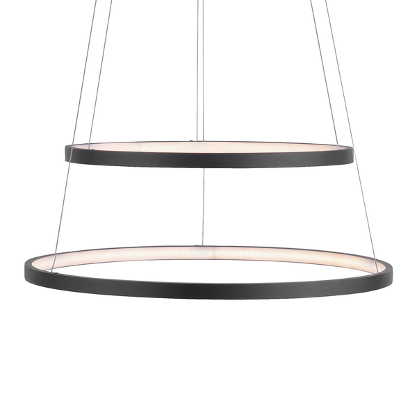 LED-Pendelleuchte Circle III - Acrylglas / Eisen - 2-flammig