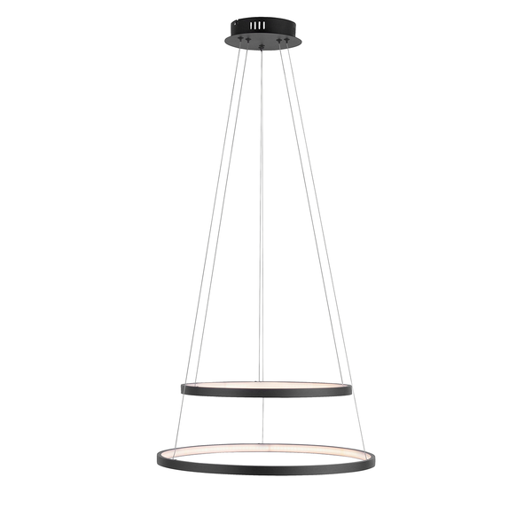 LED-Pendelleuchte Circle III - Acrylglas / Eisen - 2-flammig