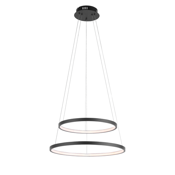 LED-Pendelleuchte Circle III - Acrylglas / Eisen - 2-flammig