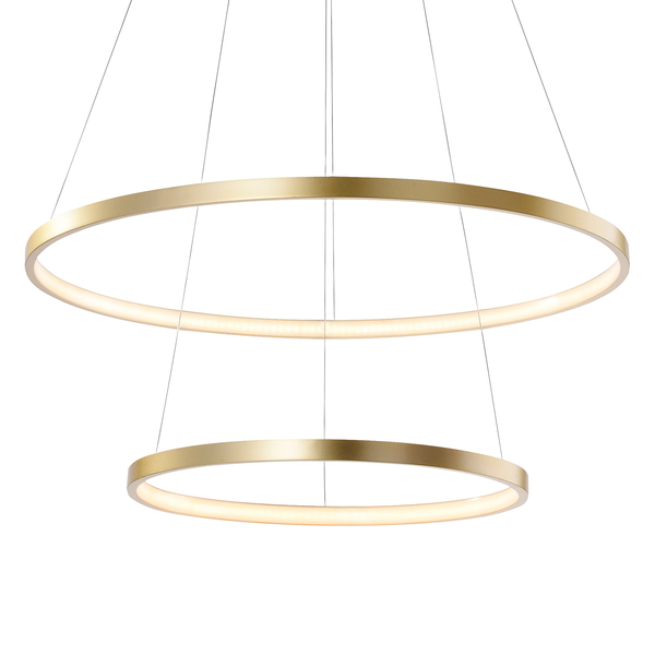 LED-Pendelleuchte Circle II - Acrylglas / Eisen - 2-flammig