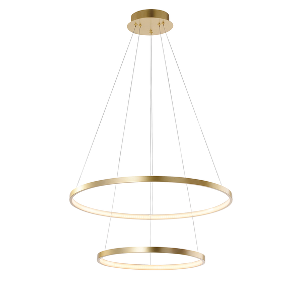 LED-Pendelleuchte Circle II - Acrylglas / Eisen - 2-flammig