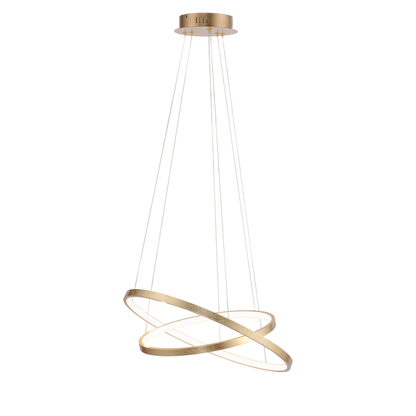 LED-Pendelleuchte Circle II - Acrylglas / Eisen - 2-flammig