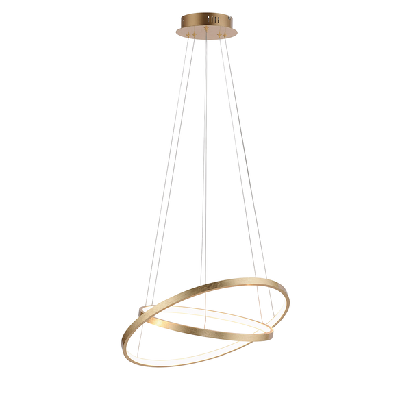 LED-Pendelleuchte Circle II - Acrylglas / Eisen - 2-flammig