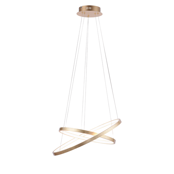 LED-Pendelleuchte Circle II - Acrylglas / Eisen - 2-flammig