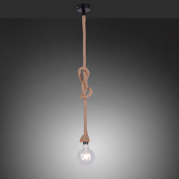 Pendelleuchte Rope I - Naturfaser - 1-flammig