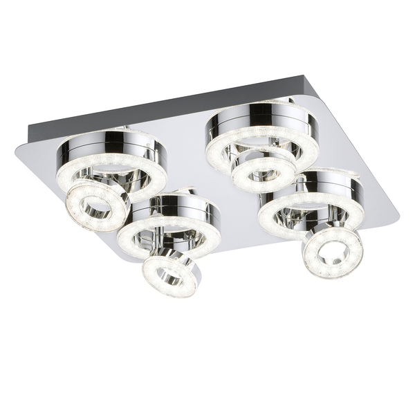 LED-Deckenleuchte Tim - Acryl / Eisen - 8-flammig