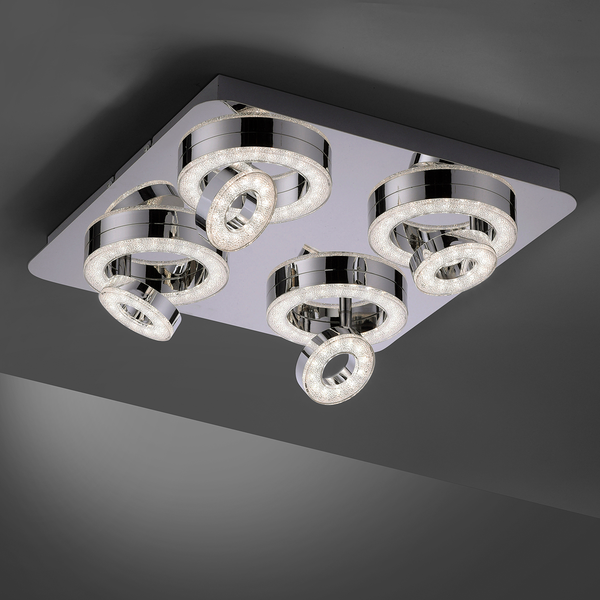 LED-Deckenleuchte Tim - Acryl / Eisen - 8-flammig