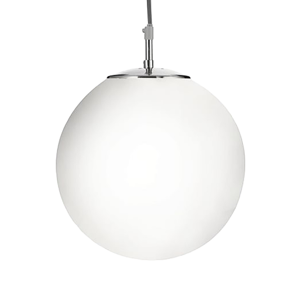Pendelleuchte Atom - Milchglas / Stahl - 1-flammig - Durchmesser: 25 cm