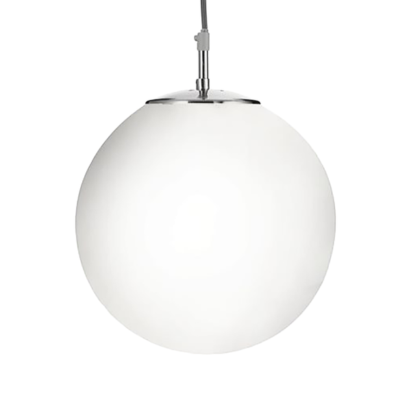 Pendelleuchte Atom - Milchglas / Stahl - 1-flammig - Durchmesser: 30 cm