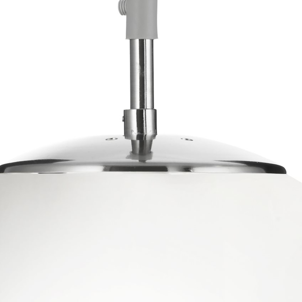 Pendelleuchte Atom - Milchglas / Stahl - 1-flammig - Durchmesser: 30 cm