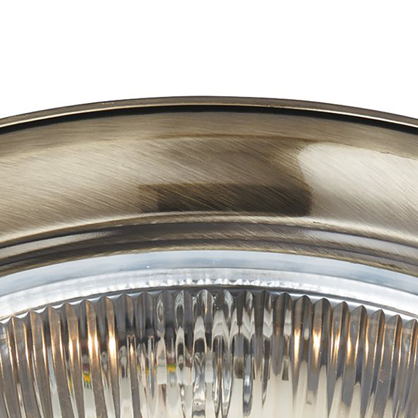 Deckenleuchte Flush I - Klarglas / Stahl - 2-flammig