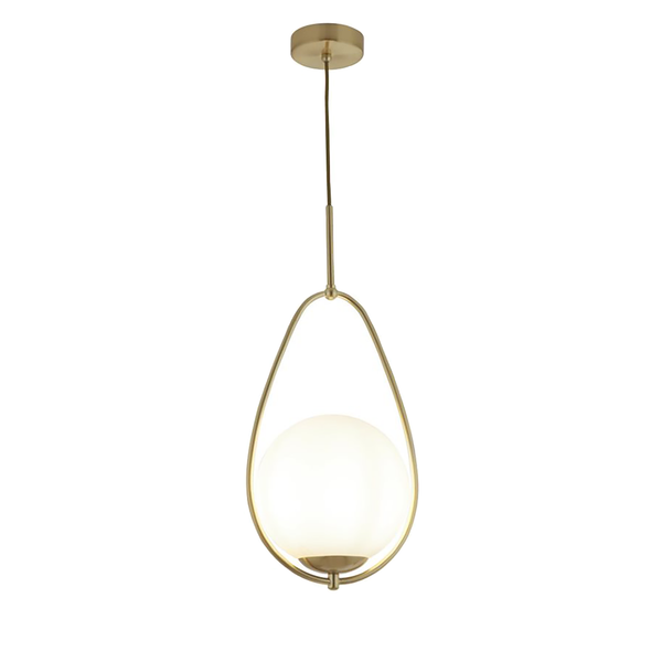 Pendelleuchte Avalon - Milchglas / Stahl - 1-flammig