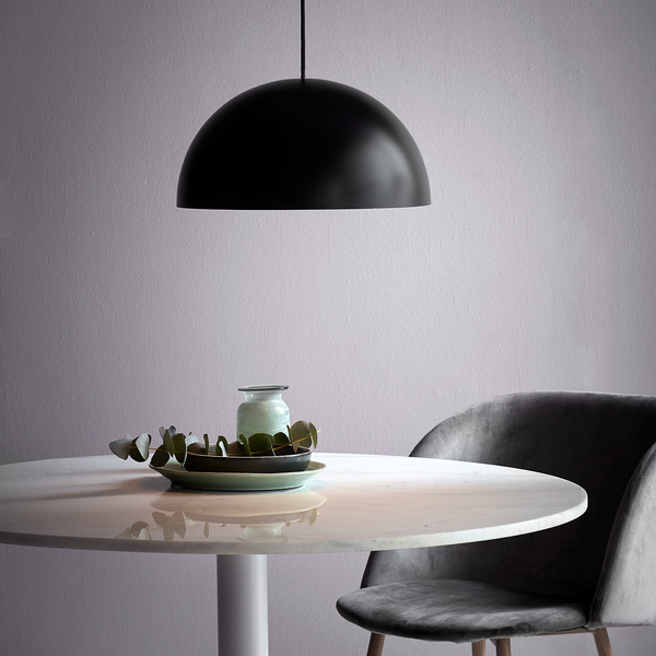 Pendelleuchte Ellen - Stahl - 1-flammig - Schwarz - Durchmesser: 40 cm