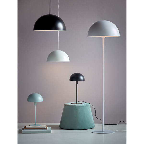 Pendelleuchte Ellen - Stahl - 1-flammig - Weiß - Durchmesser: 30 cm