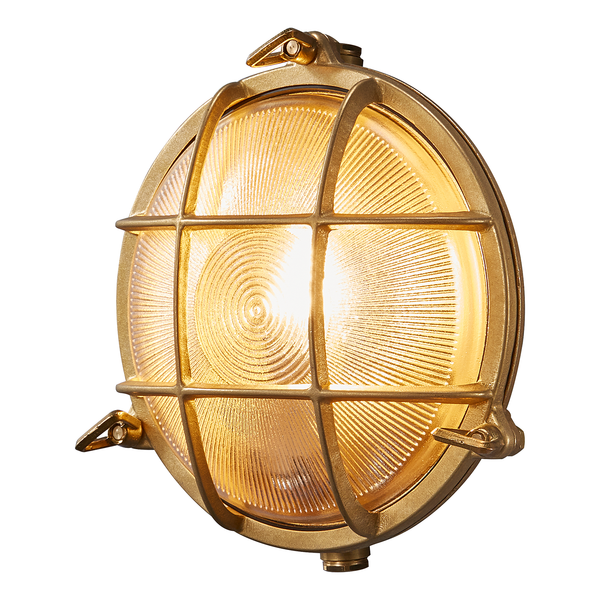 Wandleuchte Polperro - Klarglas / Messing - 1-flammig - Messing