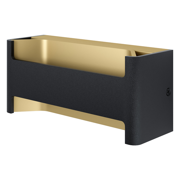 LED-Wandleuchte Feloniche - Polycarbonat / Aluminium - 1-flammig - Schwarz