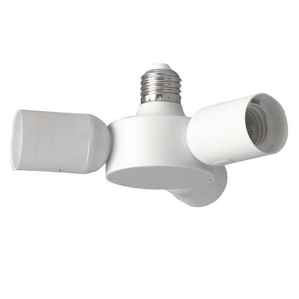 Lampenfassung Adapter Rueda - Polycarbonat - 3-flammig - Weiß