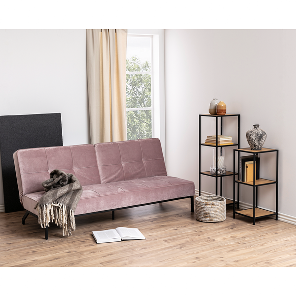 Regal Coogee IX - Wildeiche Dekor / Schwarz - Höhe: 83 cm