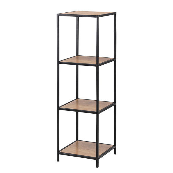 Regal Coogee IX - Wildeiche Dekor / Schwarz - Höhe: 120 cm
