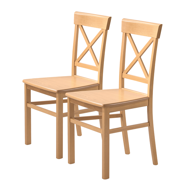 Esszimmerstuhl Romeo (2er-Set) - Buche massiv