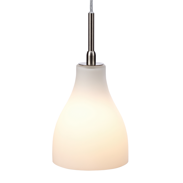 Pendelleuchte Ven - Milchglas / Edelstahl - 1-flammig