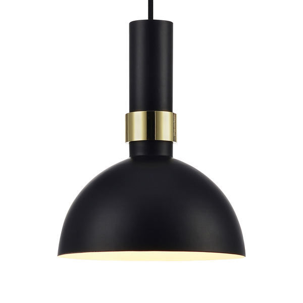 Pendelleuchte Larry I - Edelstahl - 1-flammig - Messing