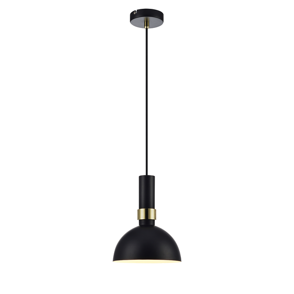 Pendelleuchte Larry I - Edelstahl - 1-flammig - Messing