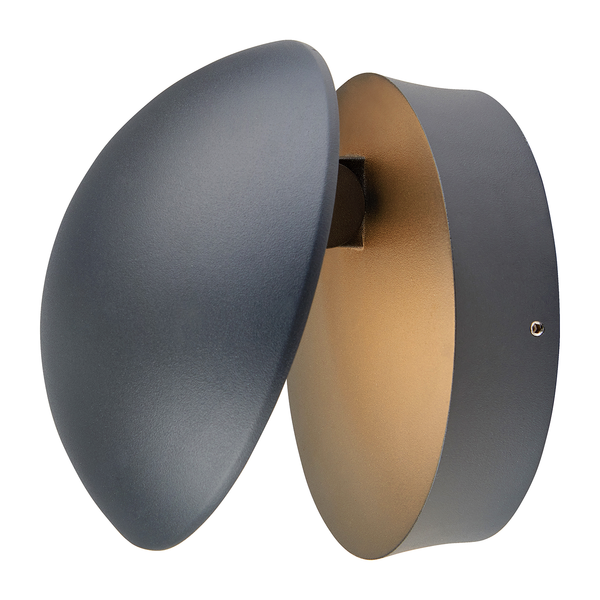 LED-Wandleuchte Bugsy - Aluminium - 1-flammig - Grau