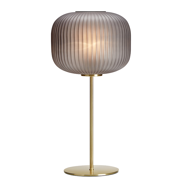 Tischleuchte Sober - Milchglas / Stahl - 1-flammig - Beige