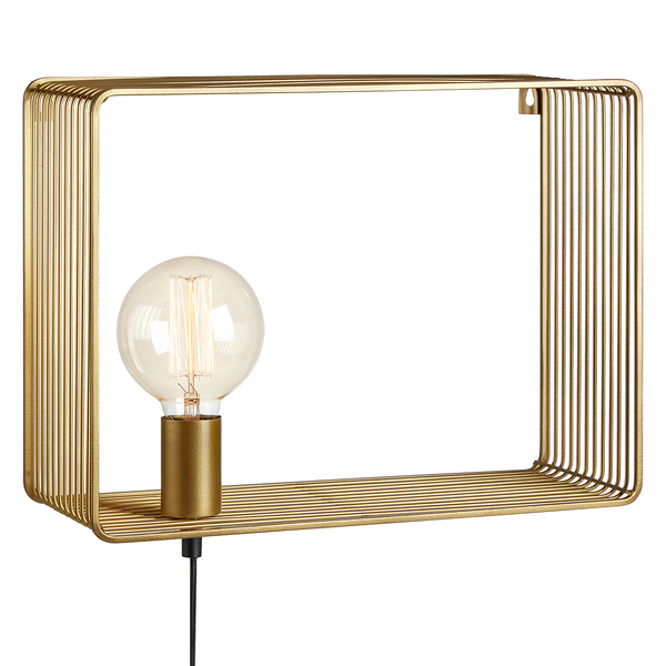 Wandleuchte Shelf - Stahl - 1-flammig - Gold