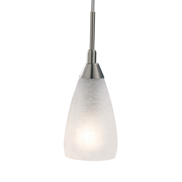 Pendelleuchte Bedford - Milchglas / Edelstahl - 1-flammig