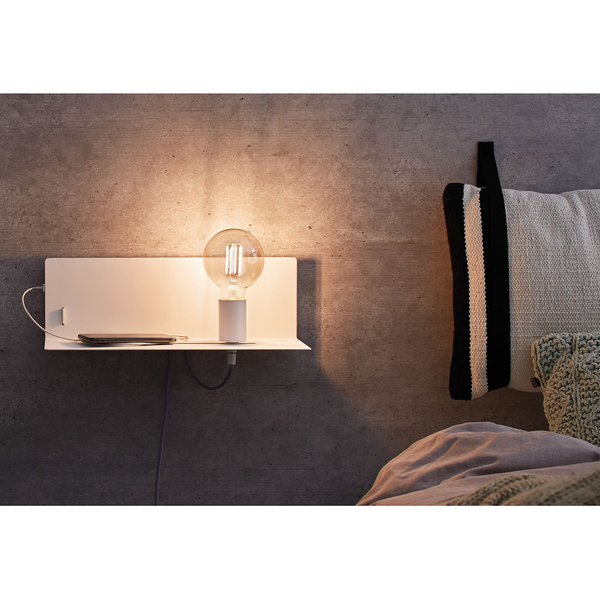 Wandleuchte Devara - Aluminium - 1-flammig - Weiß