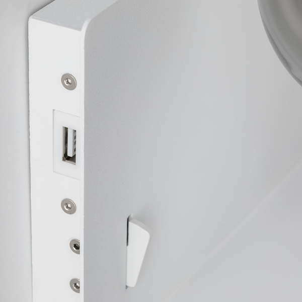 Wandleuchte Devara - Aluminium - 1-flammig - Weiß