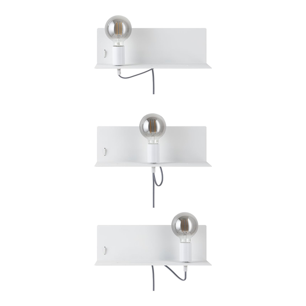 Wandleuchte Devara - Aluminium - 1-flammig - Weiß