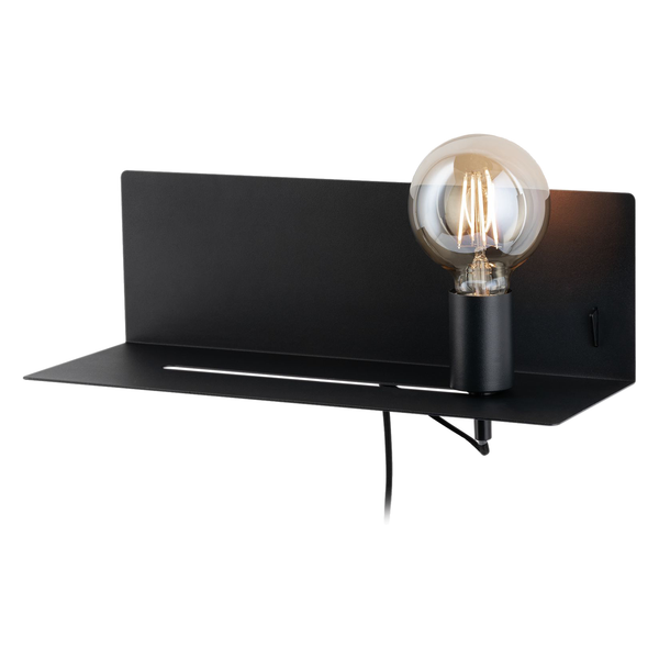 Wandleuchte Devara - Aluminium - 1-flammig - Schwarz