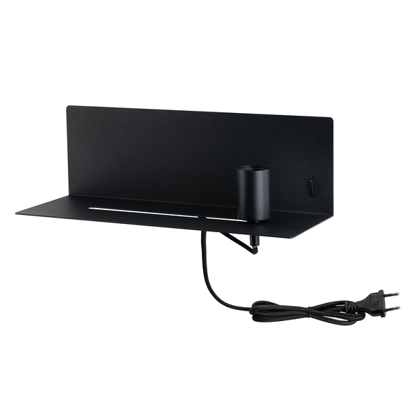 Wandleuchte Devara - Aluminium - 1-flammig - Schwarz