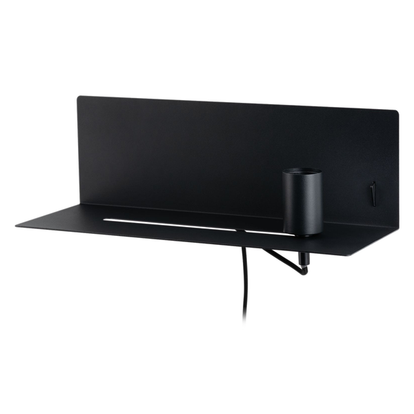 Wandleuchte Devara - Aluminium - 1-flammig - Schwarz