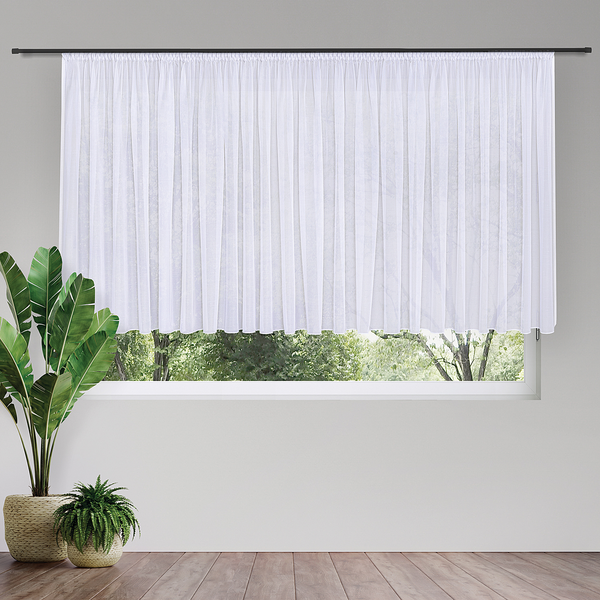 Gardine Alina - Webstoff - Weiß - 600 x 150 cm