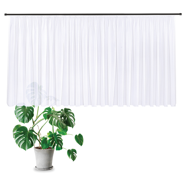 Gardine Alina - Webstoff - Weiß - 600 x 150 cm