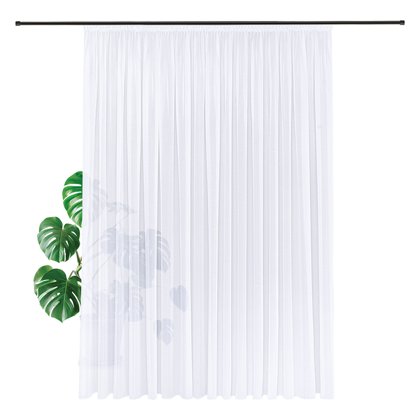 Gardine Alina - Webstoff - Weiß - 300 x 245 cm