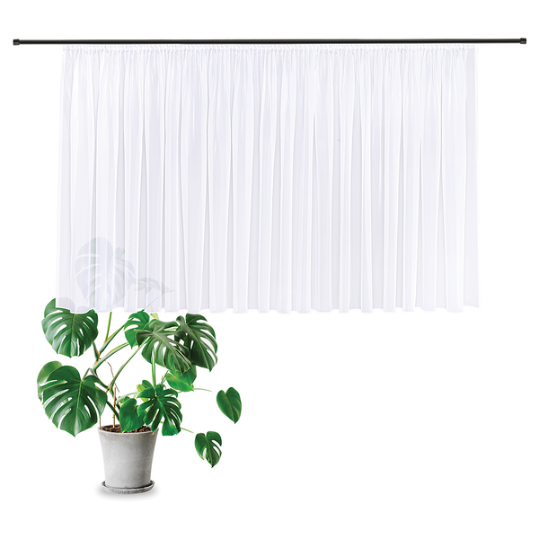 Gardine Laura II - Webstoff - Weiß - 450 x 150 cm