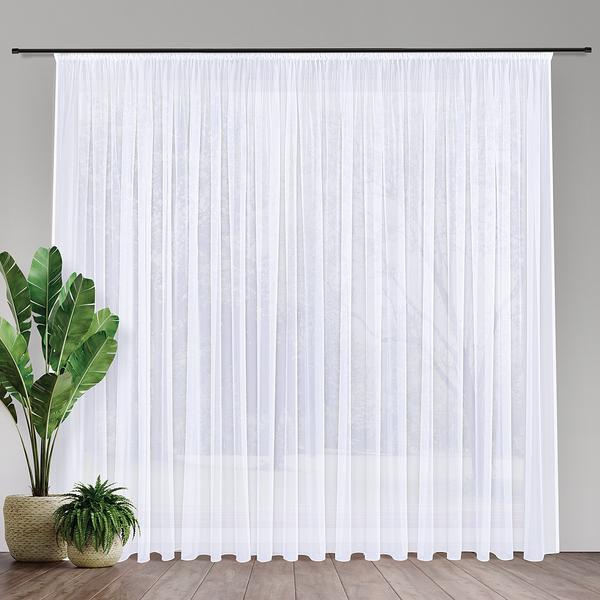 Gardine Laura II - Webstoff - Weiß - 600 x 245 cm