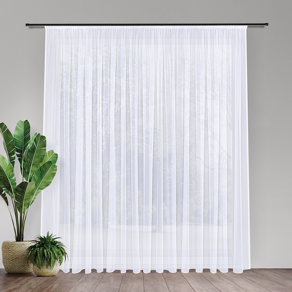Gardine Laura II - Webstoff - Weiß - 450 x 245 cm