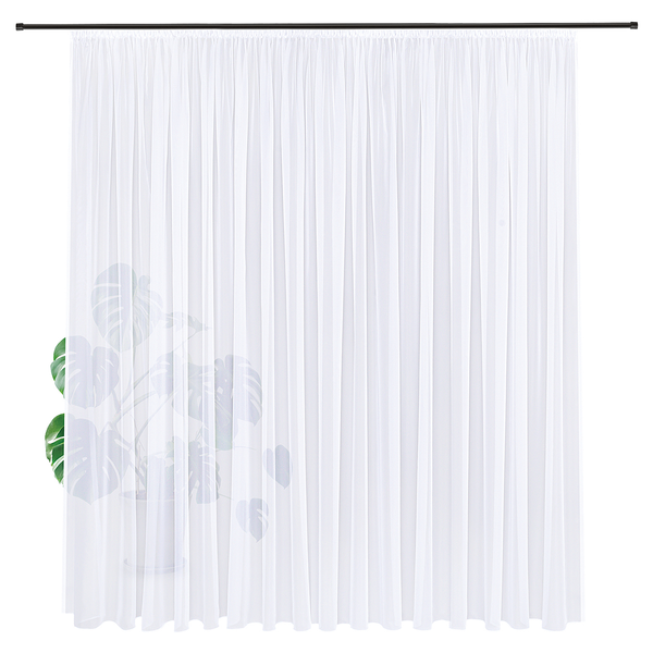 Gardine Laura II - Webstoff - Weiß - 450 x 245 cm
