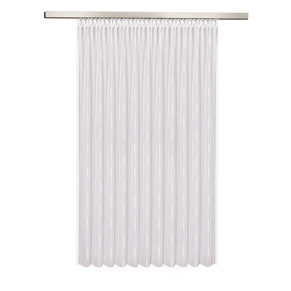 Gardine Vera - Webstoff - Weiß - 600 x 1 cm