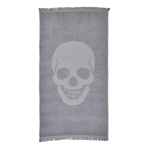 Hamamtuch Capri Skull - Baumwollstoff - Grau